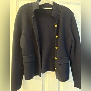 Zara navy Cardigan with Gold Buttons